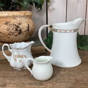 Collection Vintage / Antique Porcelain Pitchers Creamers
